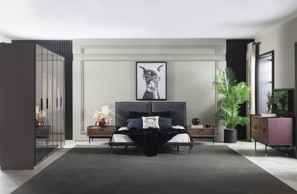 Luxus Nachttisch Brauner Schlafzimmer Nachttische Loft Moderner Konsole