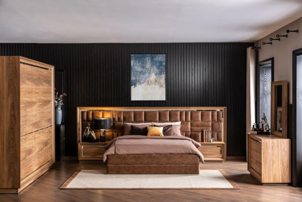 Luxus Nachttisch Brauner Beistelltisch Nachttische Hotel Schlafzimmer Möbel