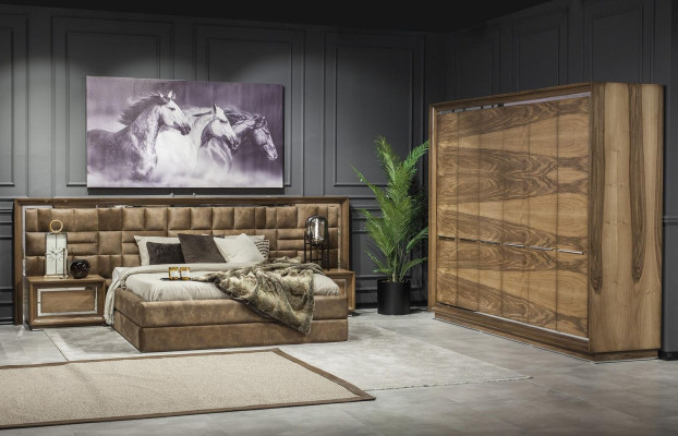 Luxus Nachttisch Beistelltisch Schlafzimmer Nachttische Brauner Loft Moderner