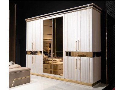 Kleiderschrank weiß Schlafzimmer Material Holz Schrank Luxus Modern