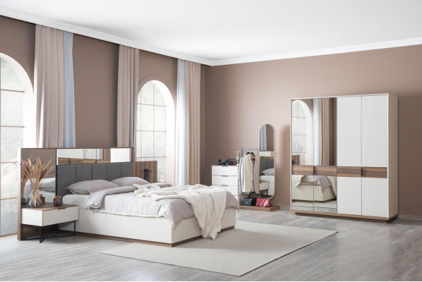 Bett Design Modern Doppel Betten Schlafzimmer Elegantes Möbel Neu