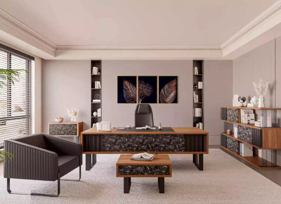 Massivholz Schreibtisch Arbeitszimmermöbel Büroeinrichtung Designer Möbel
