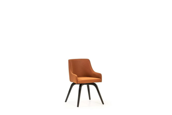 Essecke Essgruppe Esszimmer Esstisch Stühle Set 7tlg Tisch Orange Holz
