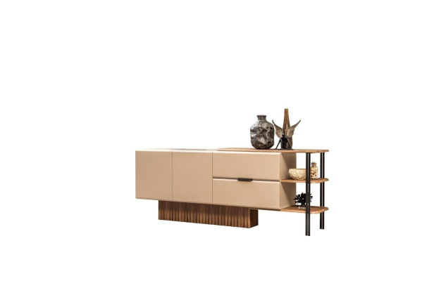 Anrichte Sideboard Holzschrank Kommode Schrank Holz Beige Moderne