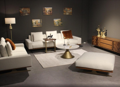 Wohnzimmer Set 6tlg Komplett Design Modern Sofagarnitur Dreisitzer Couchtisch