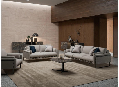 Garnitur Polstermöbel Sofa Dreisitzer Modern Couch Zweisitzer Möbel Couchtisch