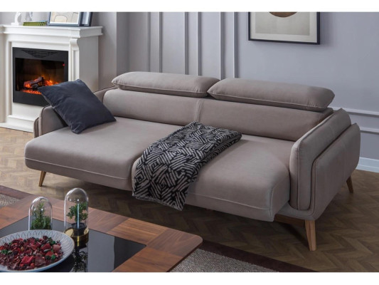 Wohnzimmer Kunstleder Dreisitzer Sofa Modern Polstermöbel Design Möbel Neu