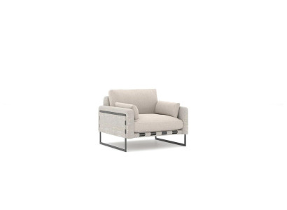 Modern Polster Stoff Textil Sessel Luxus Polstermöbel Designer Wohnzimmer