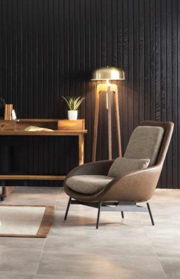 Sessel Lehnstuhl Wohnzimmer Relax Stühle Club Lounge Möbel Braun Sofa