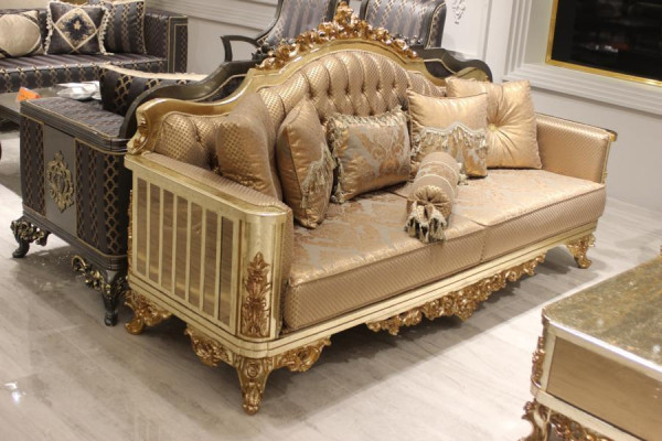 Sofagarnitur 3311 Sitzer Chesterfield Stoff Textil Klassischer Stil Gruppe Neu