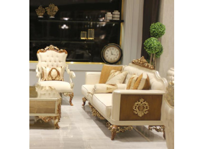 Premium Wohnzimmer Set Möbel set 2x Sofa 3 Sitzer Moderner Wohnzimmer neu