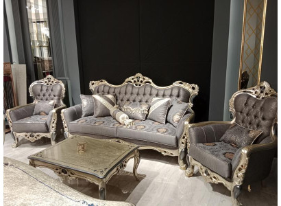 Klassisches Sofagarnitur set 3+1+1+Couchtisch Sofa 2x Sessel Couchtisch