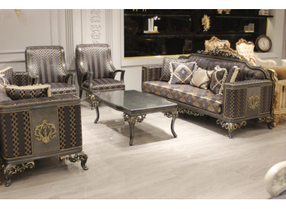 Deluxe Wohnzimmer Sofa Set 3+3 Sitzer Modern Sofa Elegantes Wohnzimmer