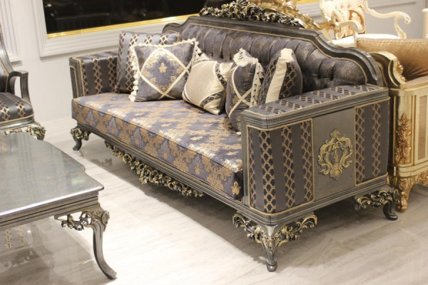 Luxuriöse Wohnzimmermöbel Elite Sofa 3 Sitzer Deluxe stilvollen Sessel