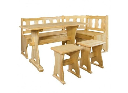 Eckbank Holzbank massive Bänke Küche Essbereich Ecksitz Möbel Echtholz Holz