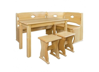 Eckbank Holzbank massive Holz Bänke Küche Essbereich Ecksitz Möbel Echtholz