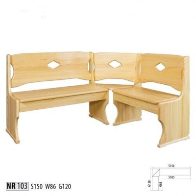 Eckbank Echtholz Kiefer Massiv Holz Esszimmer Landhaus Handarbeit Eckbänke 