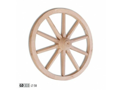 Deko Holzrad Ø 50 cm Speichenrad 10 Speichen Wagenrad Gartendeko Theaterdeko Neu