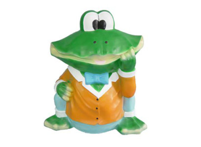 abstrakte Skulptur Frosch Dekoration Figur Kunststoff Realistisch Deko Statue