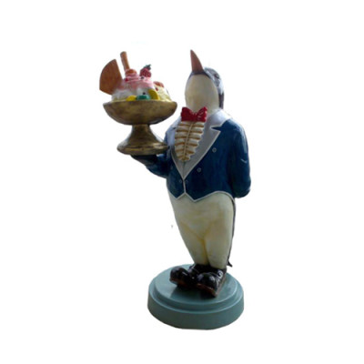 Ice Cream Figur Statue Aufsteller Eisdiele Pinguin Gastronomie Statuen 175cm Neu
