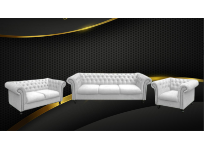 Dreisitzer Stoff Wohnzimmer weiss Design Sofa Sofas Samt xxl big Polster Couchen