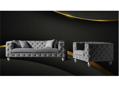Garnitur Big Set 32 Sitzer Textil Sofa Couch Garnitur Modern Design Wohnzimmer