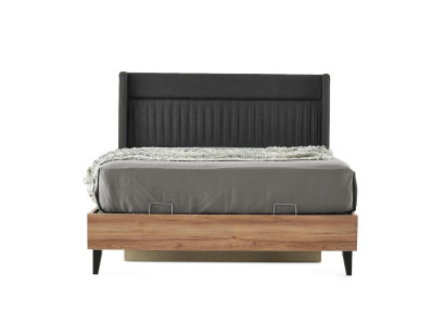 Bettrahmen Doppelbett Bett Holzbett Braun Bettgestelle Schlafzimmer