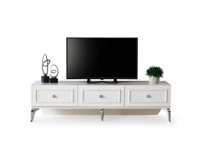 Sideboard Weiß TV Ständer RTV Lowboard Holz Schrank Wohnzimmer Tisch