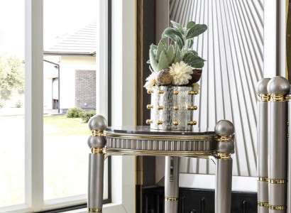 Beistelltisch Grau Design Elegantes Schön Wohnzimmer Modern Luxus Tische