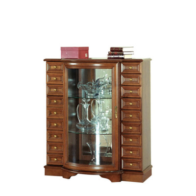 Komplett Wohnzimmer Vitrine Kommode Tisch Vitrinen Esszimmer Set 4-Teilig