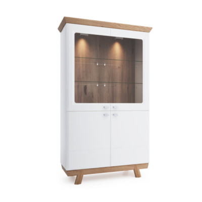 4 Teiliges Set 1x Vitrine 2x Kommode 1x Esstisch Design Wohnzimmer Esszimmer Neu