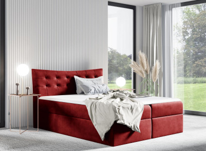 Bett Bettkasten Boxspringbett Schlafzimmer Polster Design Doppel Hotel 180x200 