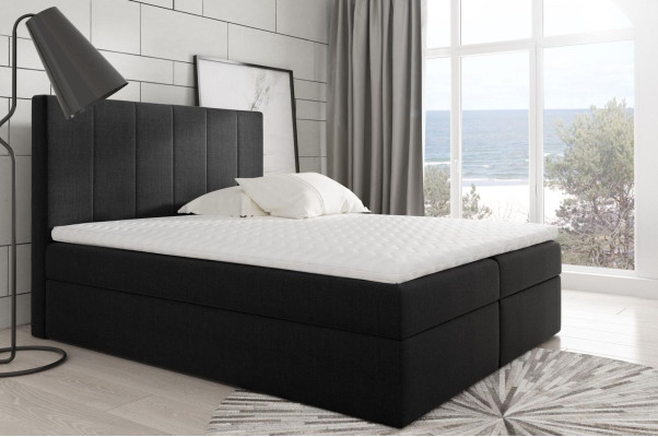 Modernes Bett Schlafzimmer Betten Stoff Boxspringbett Textil Design Doppel Hotel
