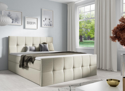 Bett Bettkasten Boxspringbett Schlafzimmer Polster Design Doppel Modern
