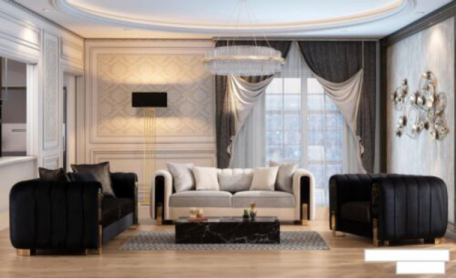 Medusa Sessel Luxus Einsitzer Couch Textil Polster Möbel Couchen Schwarz Stoff