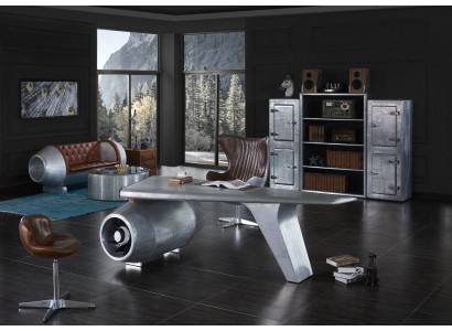 Flugzeug Flügel Schreibtisch Bürotisch Tisch Aviator Design Luxus Möbel