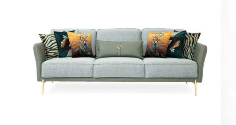 xxl Dreisitzer Couch Polster Möbel Stoff big Sofa Couchen Textil 240cm