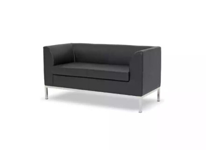Arbeitszimmer Zweisitzer Schwarzes Textilcouch Büromöbel Sofa