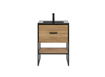 Badmöbel Set 60cm Waschbecken mit Unterschrank Waschtisch Loft Stil
