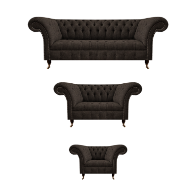Luxus Komplett Designer Einrichtung Polstermöbel Set 3tlg Sofas Couch