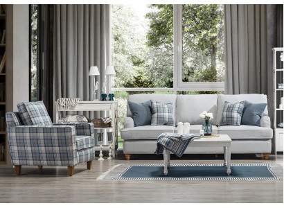 Luxus Wohnzimmer Set Modern Möbel Sofa Dreisitzer Design Neu Sessel