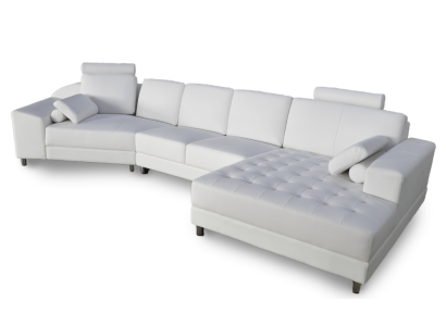 Luxus Ecksofa L-Form weiß Polster Möbel Sitz Wohnzimmer Ecke Sofa neu