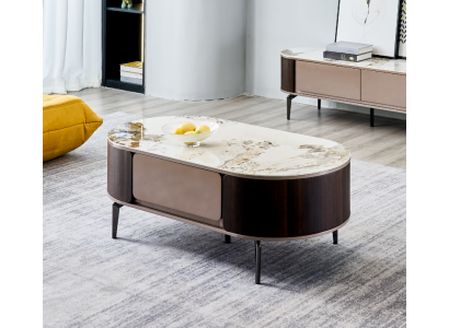 Designer Brauner Couchtisch Wohnzimmer Holz Möbel Beistelltisch Neu