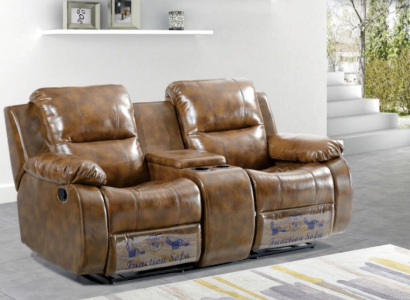 Zweisitzer Sofa Moderne Wohnzimmer Couch Braun Designer Polstersofas
