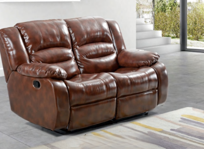 Wohnzimmer Sofa 2 Sitzer Moderne Couch Polster Sitzer Sofa Braun Holz