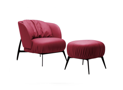 Sessel Hocker Wohnzimmer Design Modern Set Garnitur Polster Relax 2tlg.