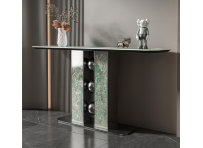 Modern Luxus Konsolentisch Designer Grau Holz Wohnzimmer Neu Möbel