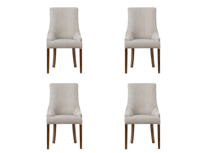 4x Designer Polster Stuhl Set Garnitur Stühle Komplett Lehn Sitz Lounge
