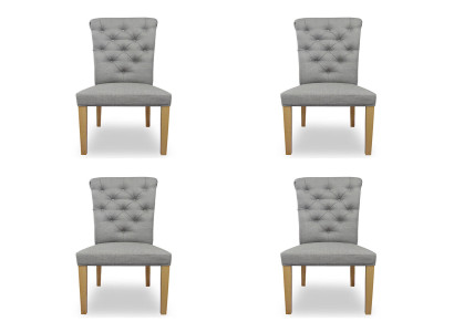 4x Stühle Stuhl Polster Design Lounge Sitz Lehn Garnitur Sessel Chesterfield