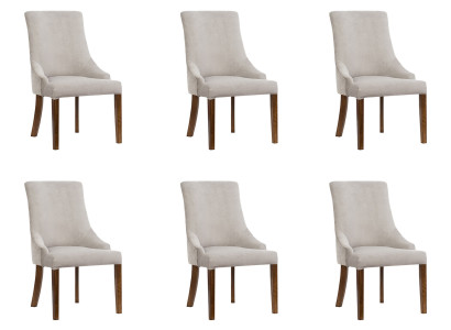 6x Designer Polster Stuhl Set Garnitur Stühle Komplett Lehn Sitz Lounge Club Neu